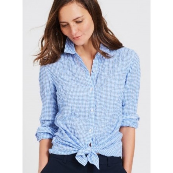 J. McLaughlin Tops - J McLaughlin Linen Gingham Shirt